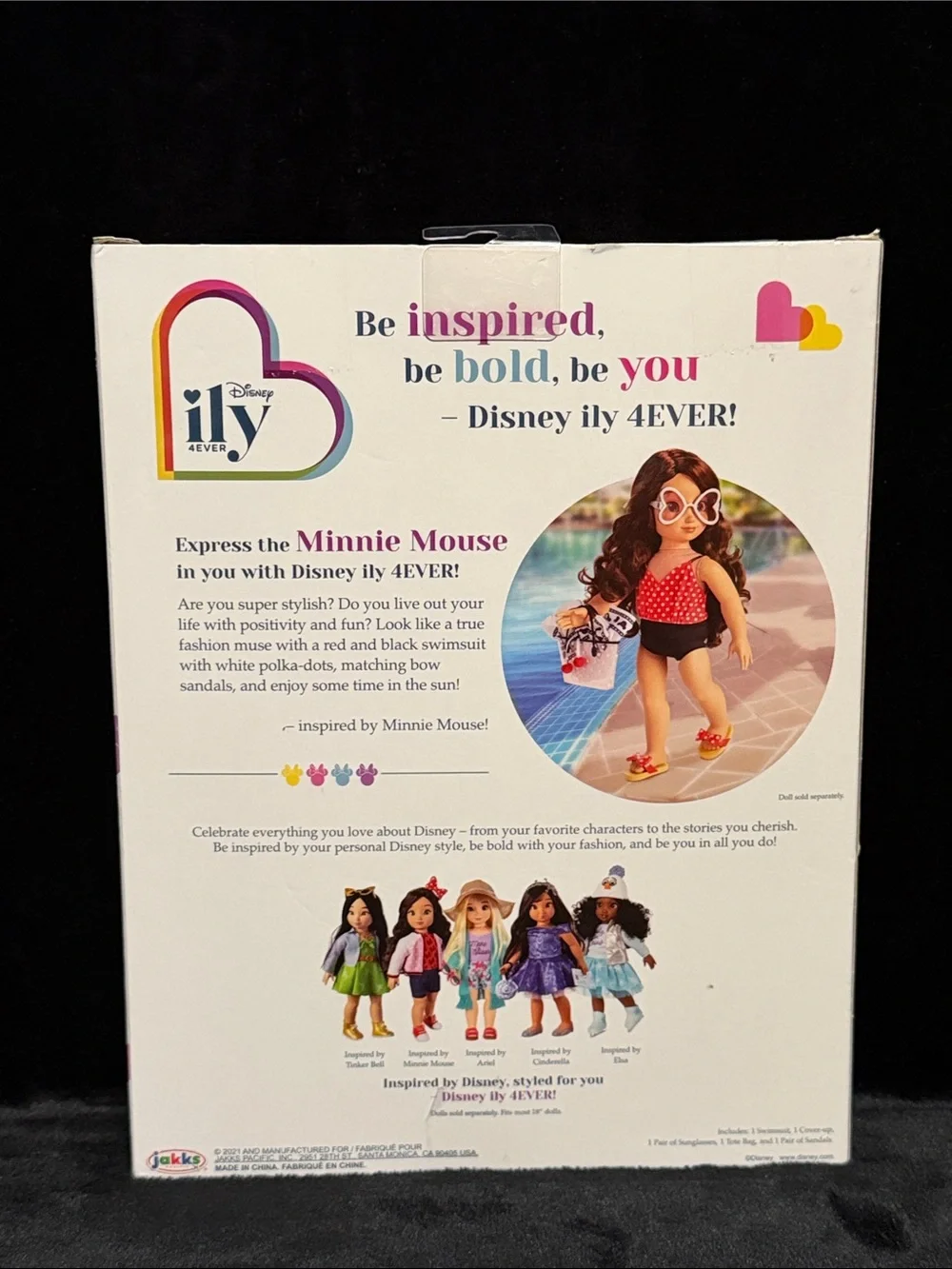 New Disney Ily Minnie Mouse Swimsuit Coverup Outfit for 18” Dolls
